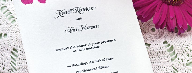 wedding invitation