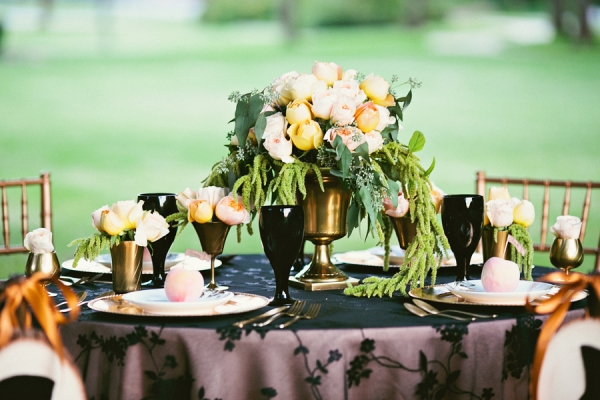 Jamaican wedding reception table