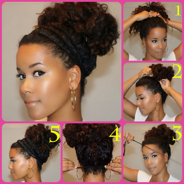 Halo Bun hair from http://downhomedivaish.wordpress.com