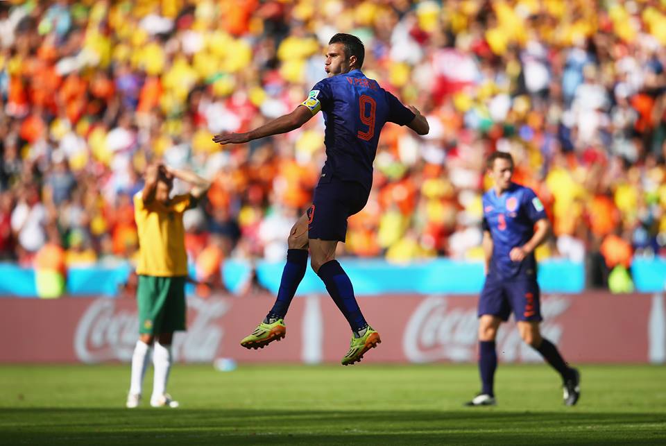 Netherlands forward Robin van Persie equalised for the Dutch just four minutes after Jedinak's penalty - Australia 2 vs. 3 Netherlands