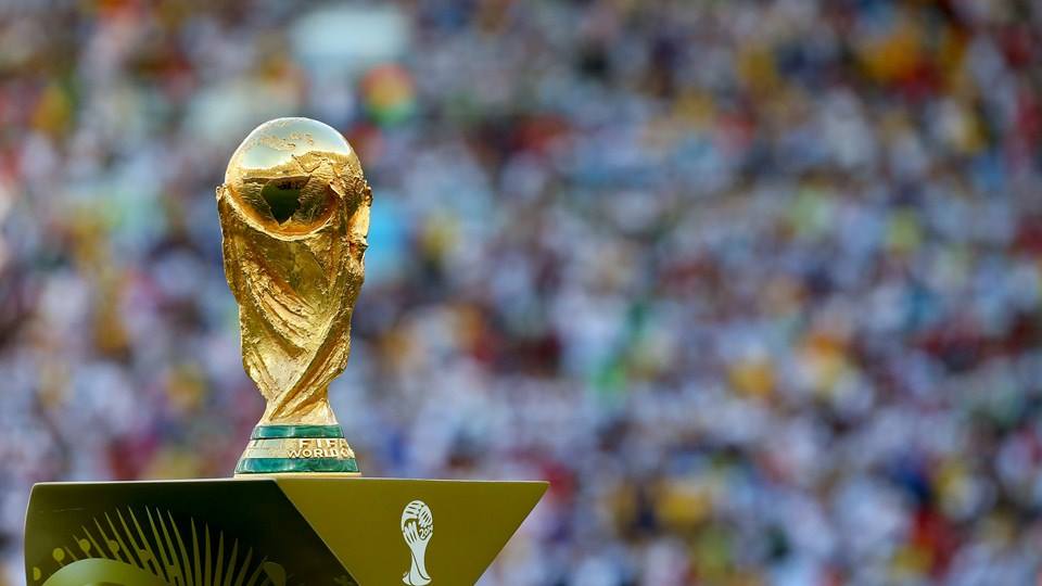 2014 FIFA World Cup - The World Cup trophy at Macarana