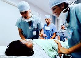 patient on gurney in hospital