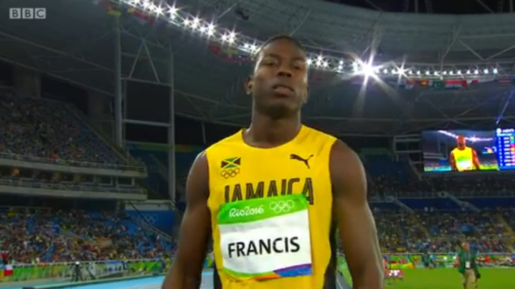 Javon francis in Men's 400m semi finals