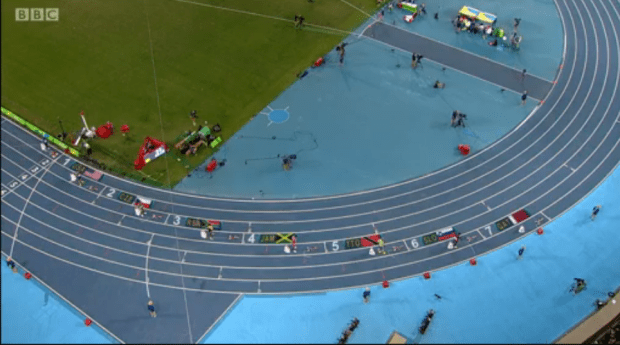 Rusheen McDonald in Men's 400m semi finals