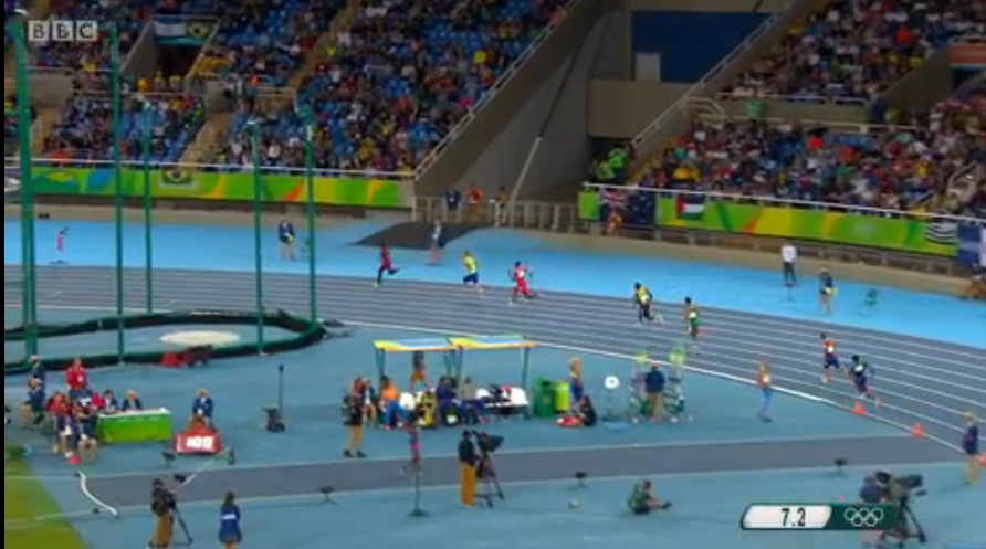 Rusheen McDonald in Men's 400m semi finals