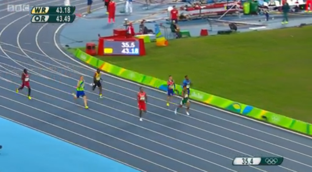 Rusheen McDonald in Men's 400m semi finals