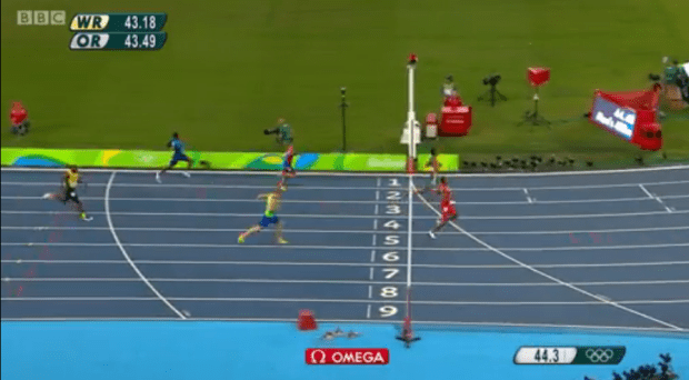 Rusheen McDonald in Men's 400m semi finals