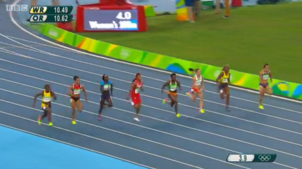 CHRISTANIA WILLIAMS in semi finals 100m