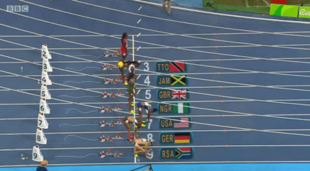 elaine thompson in semi finals 100m