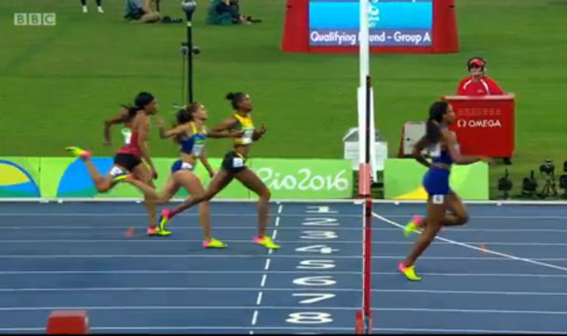 stephanie ann mcpherson in womens 400m semi finals at rio