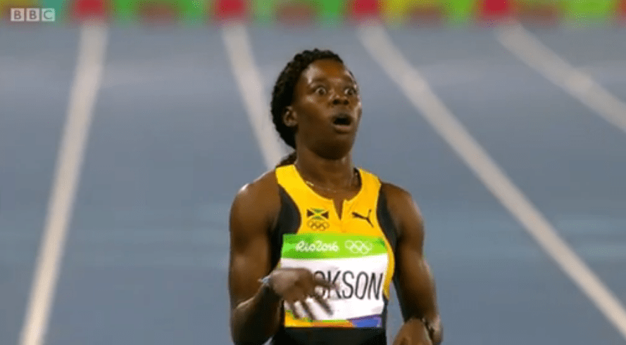 sherika jackson in womens 400m semi finals at rio