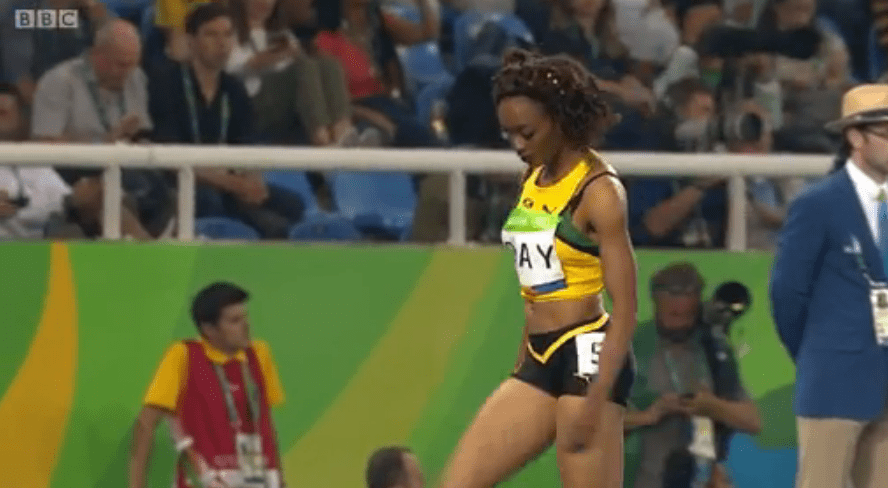 christine day in womens 400m semi finals at rio