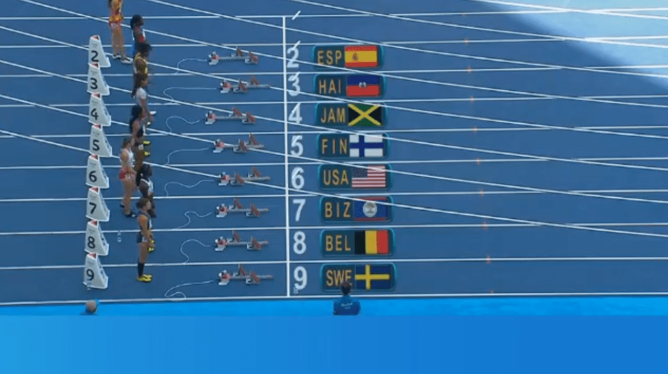 Shermane Williams in womens 100m hurdles at rio 2016 olympics