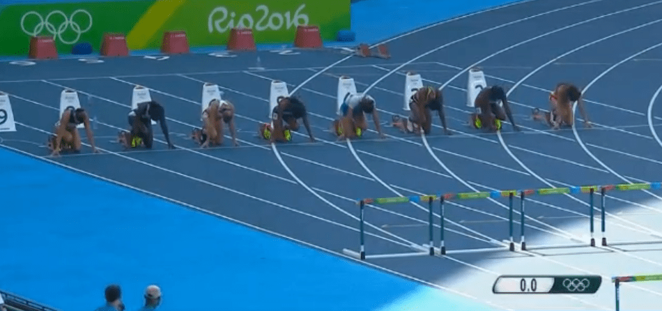 Shermane Williams in womens 100m hurdles at rio 2016 olympics