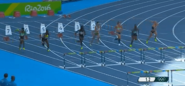 megan simmonds in womens 100m hurdles at rio 2016 olympics