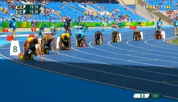 yohan blake running in mens 200m at the rio 2016 olympics