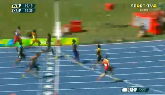 yohan blake running in mens 200m at the rio 2016 olympics