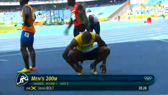 usain bolt in mens 200m at the rio 2016 olympics
