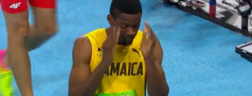 deuce carter at rio 110m hurdles semi finals