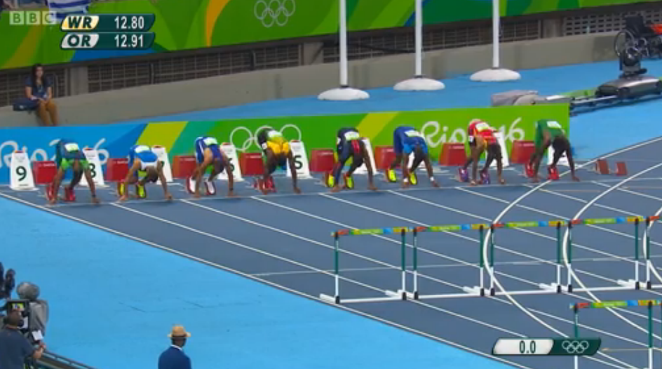 andrew riley at rio 110m hurdles semi finals