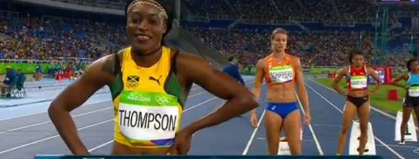 elaine thompson in 200m semi final