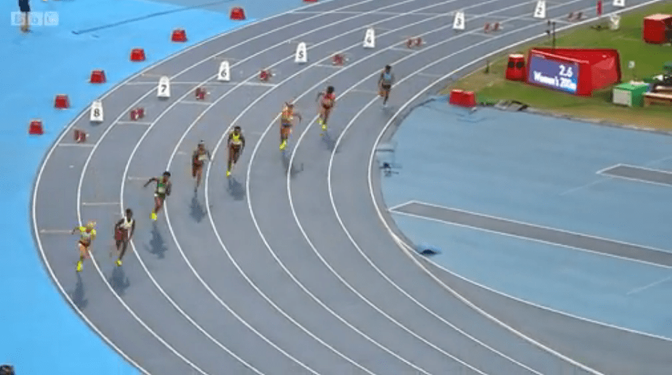 elaine thompson in 200m semi final