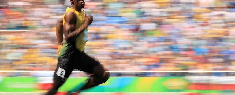 usain bolt in 200m athletics Rio 2016