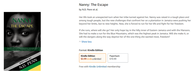 Nanny the Escape book by N.D. Penn available on Amazon - kindle and paperback