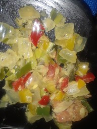 20211118_1Island Quizine ackee and saltfish, Where is the ackee? Mostly Onions